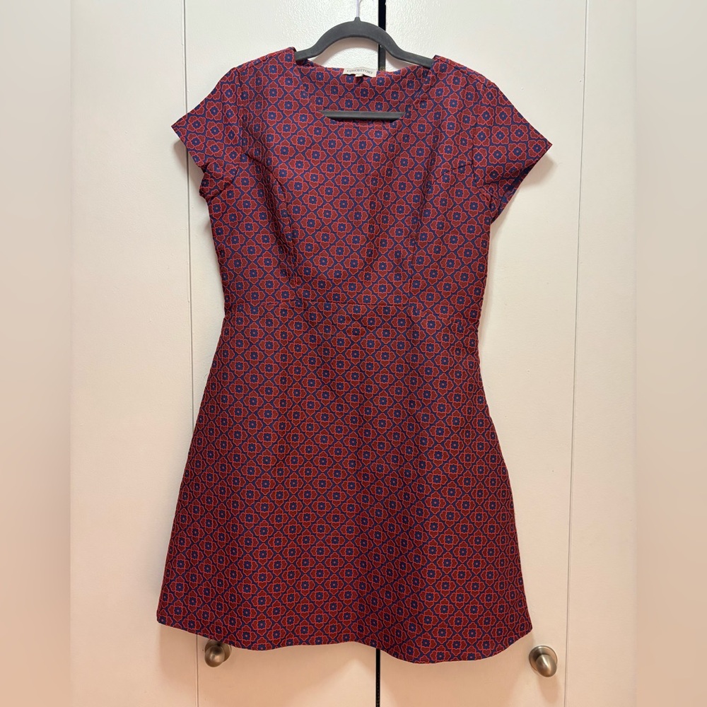 Elegant Silk Jacquard Dress
